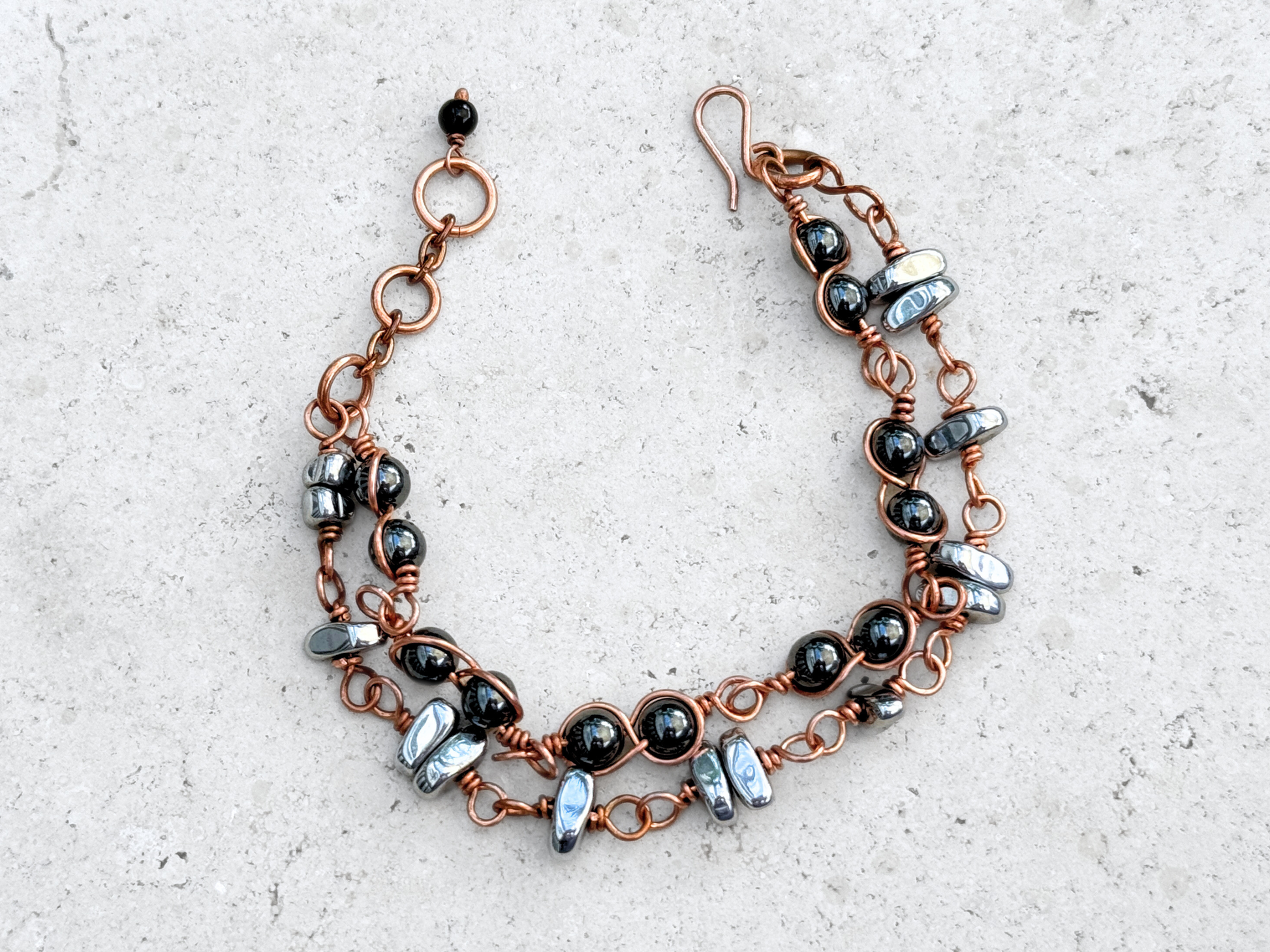 Hematite Duo Bracelet