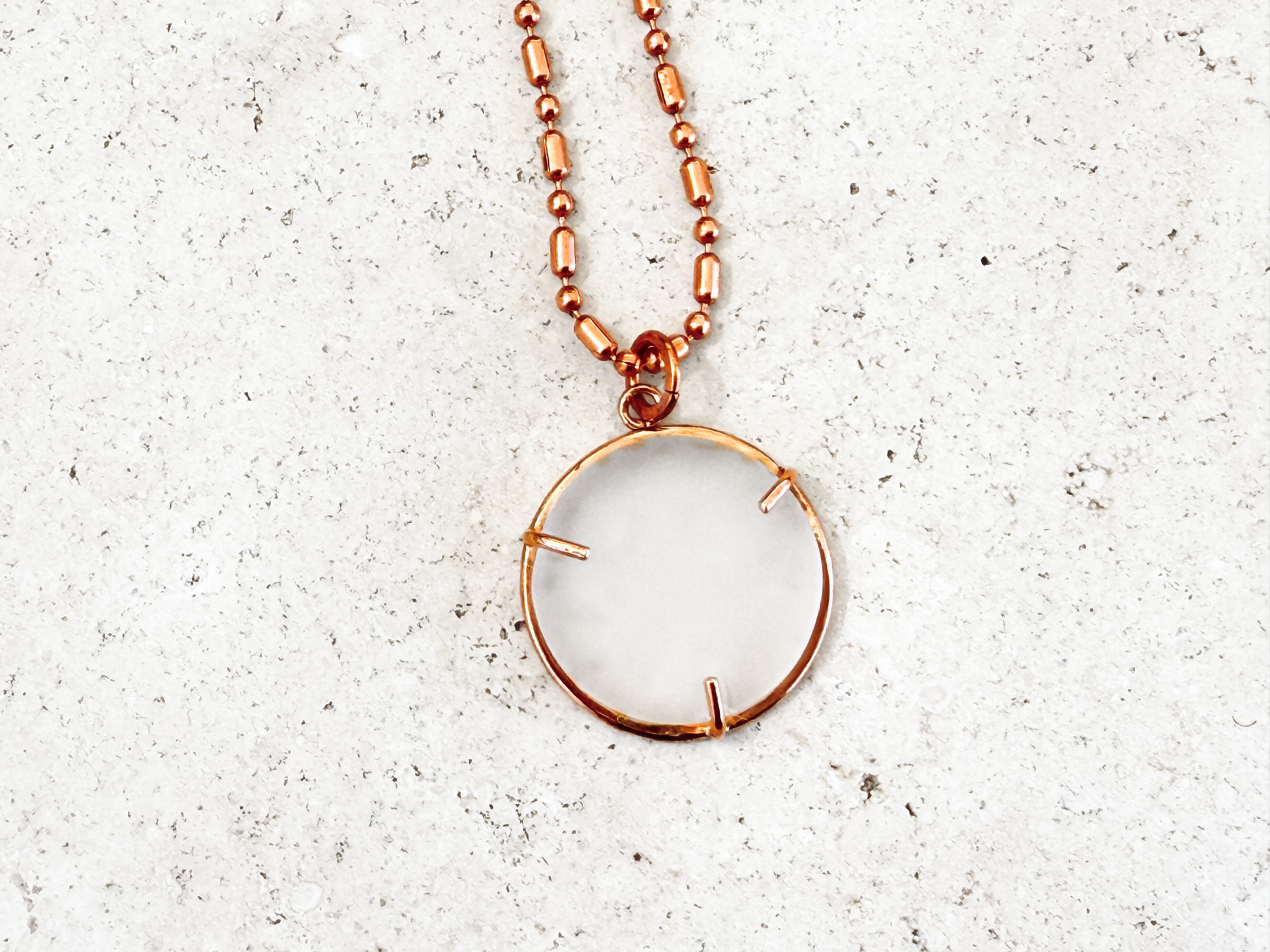White Sea Glass Pendant