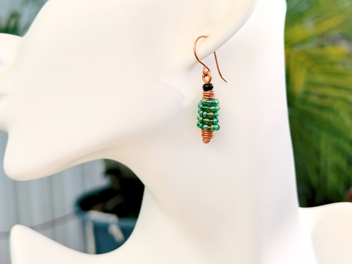Beaded Spiral Dangles