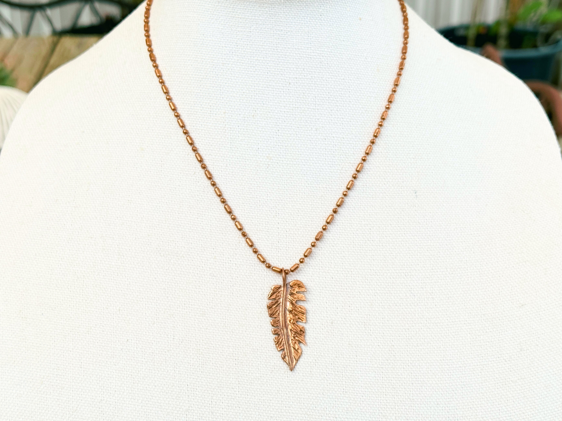 Banana Palm Pendant Necklace