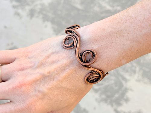 Wave Scroll Cuff Bracelet