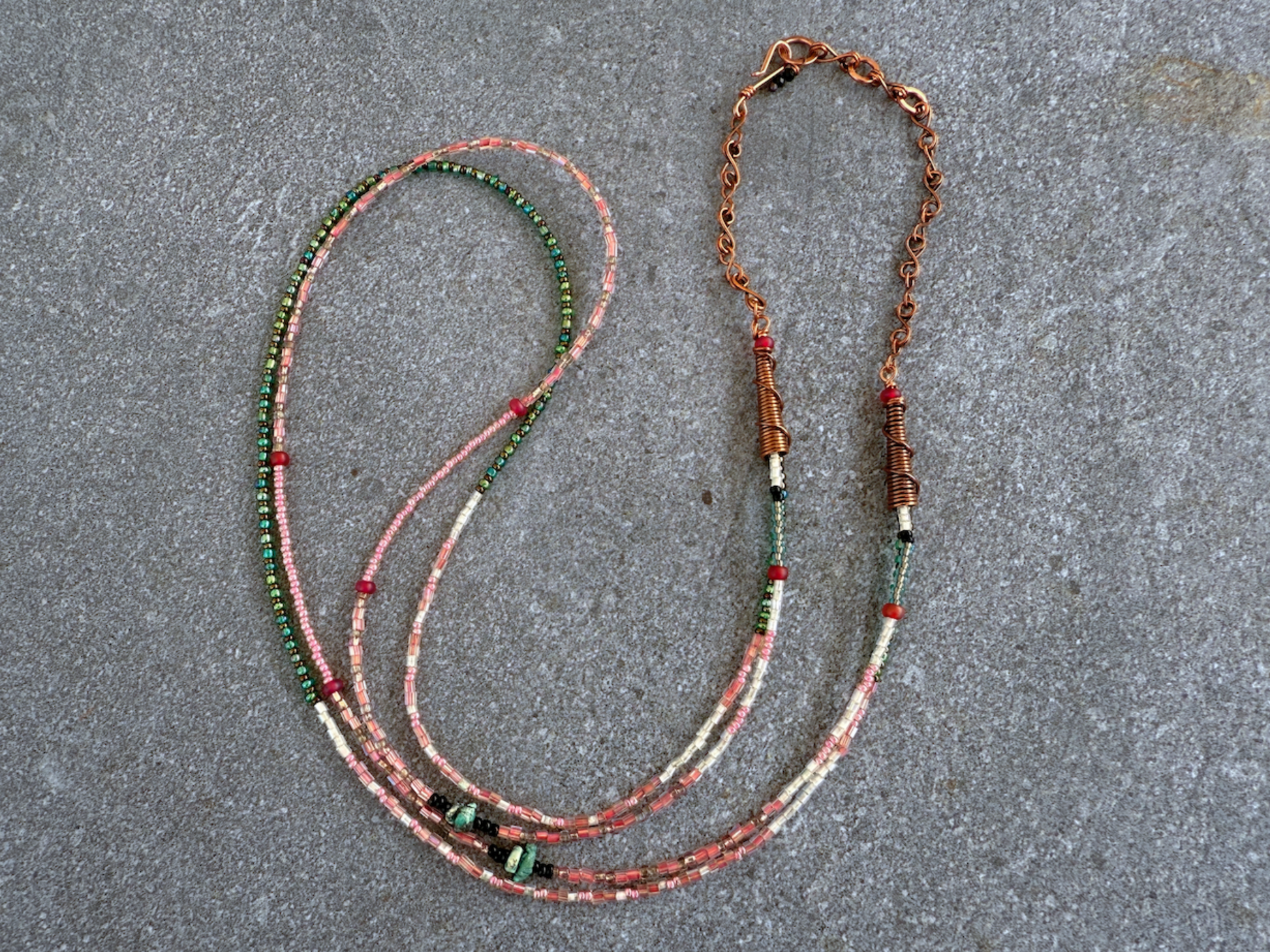 Flamingo Multi Strand Necklace