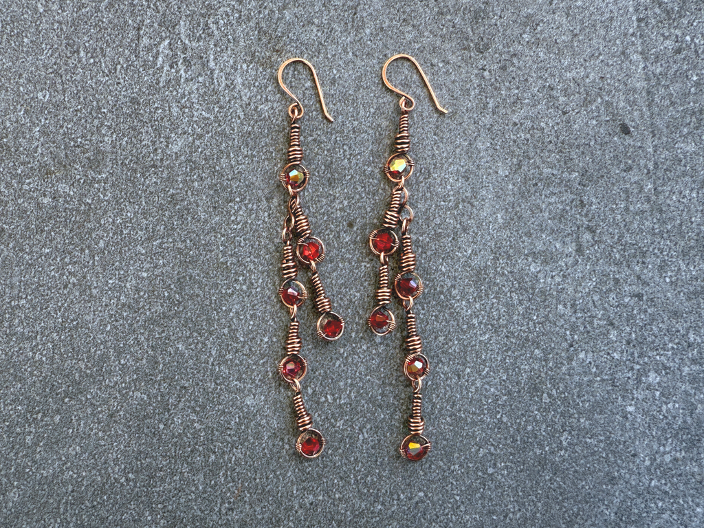 Red Sway Earrings
