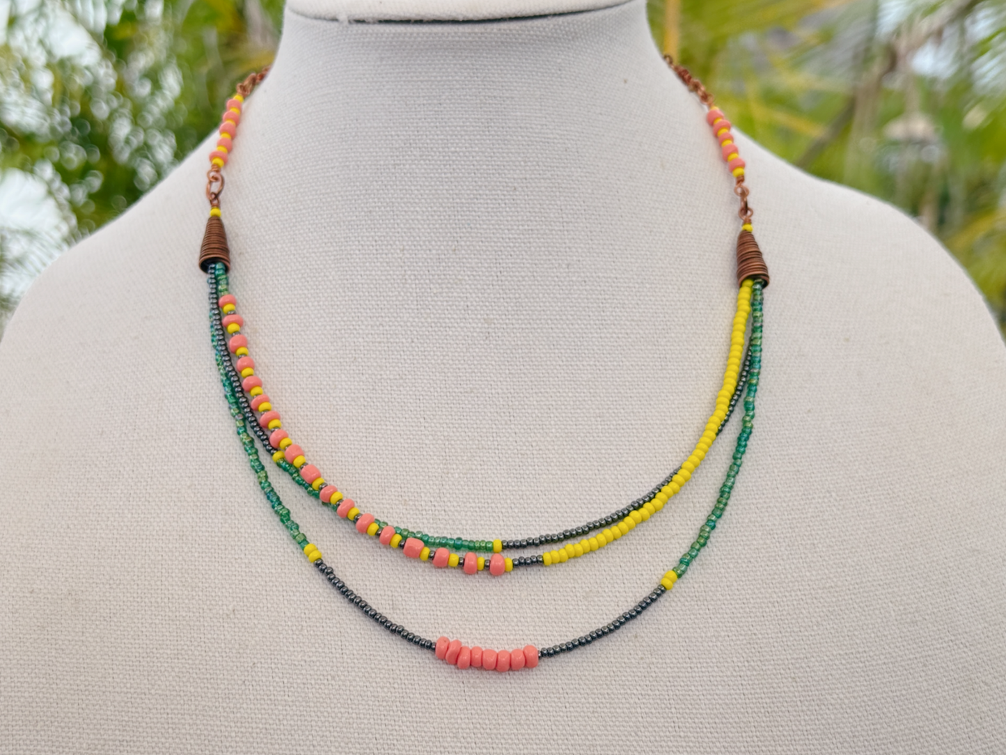Parrot Multi Strand Beaded Necklace