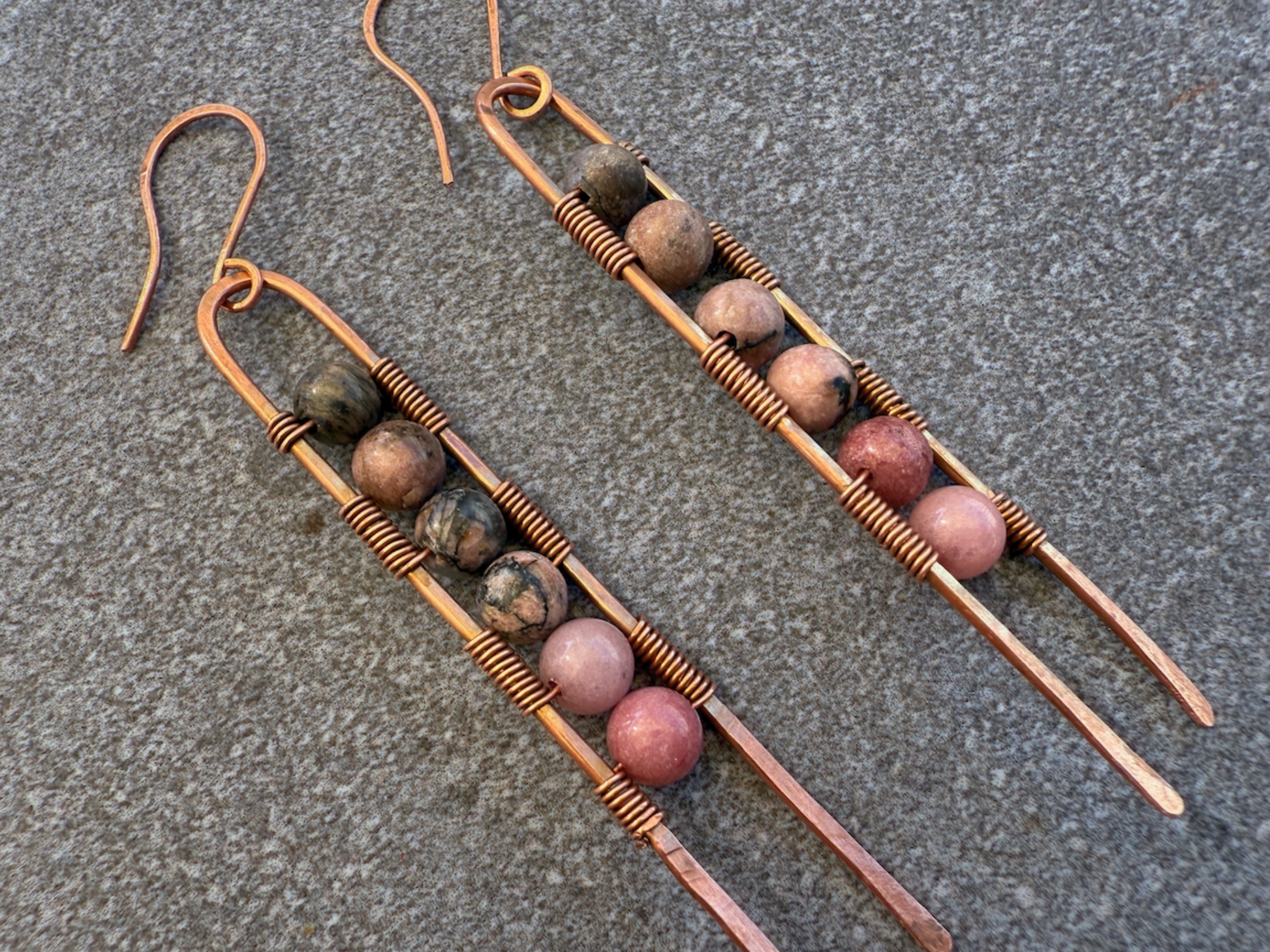 Pink Ombre Prong Dangles