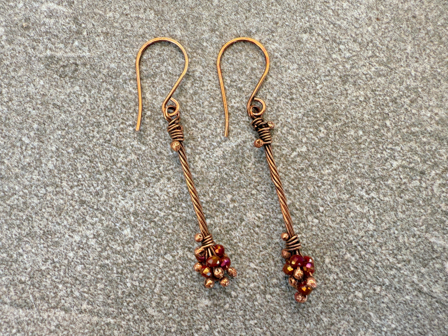 Red Crystal Berry Earrings