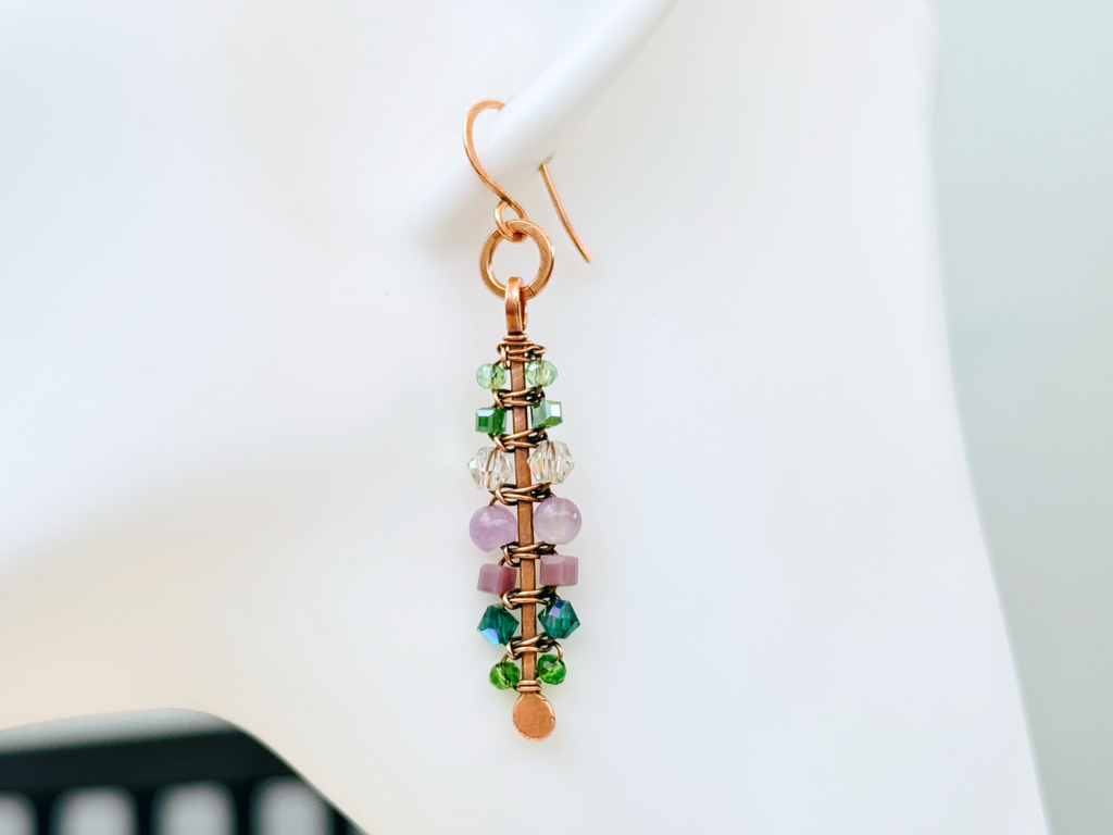 Lilac Macrame Earrings