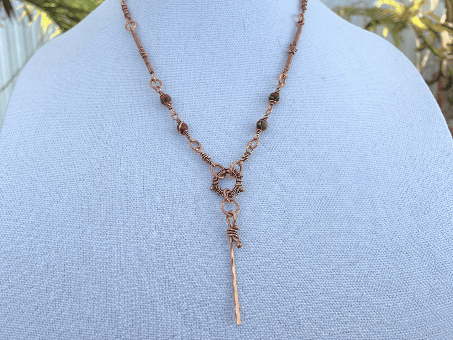 Crimson Ankh Necklace