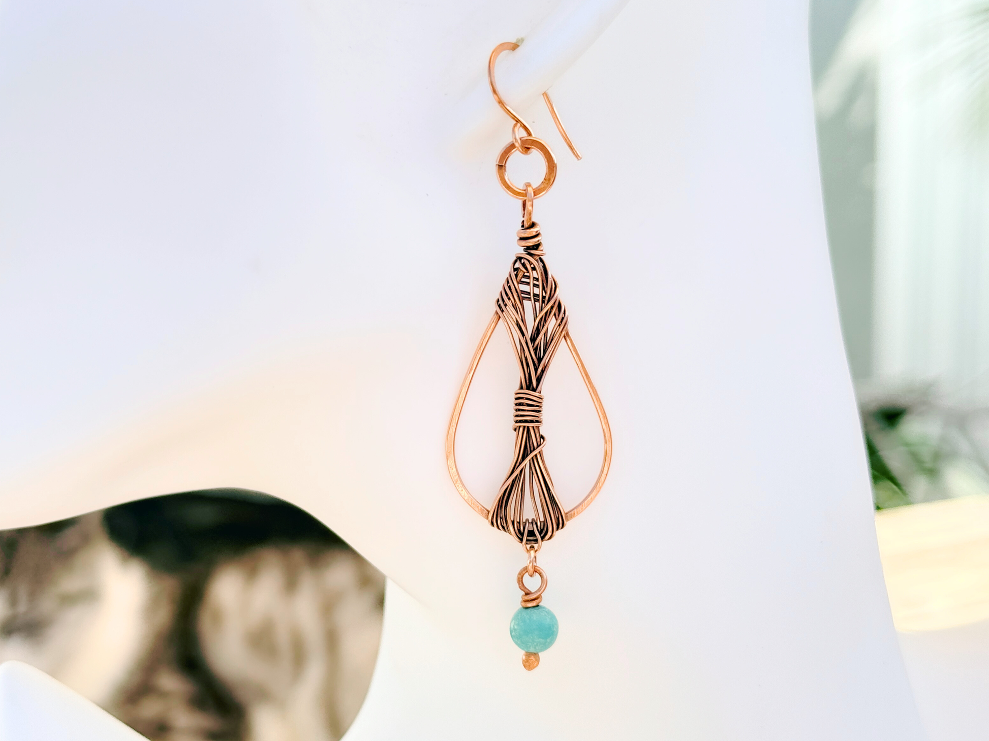 Turquoise Sisal Earrings