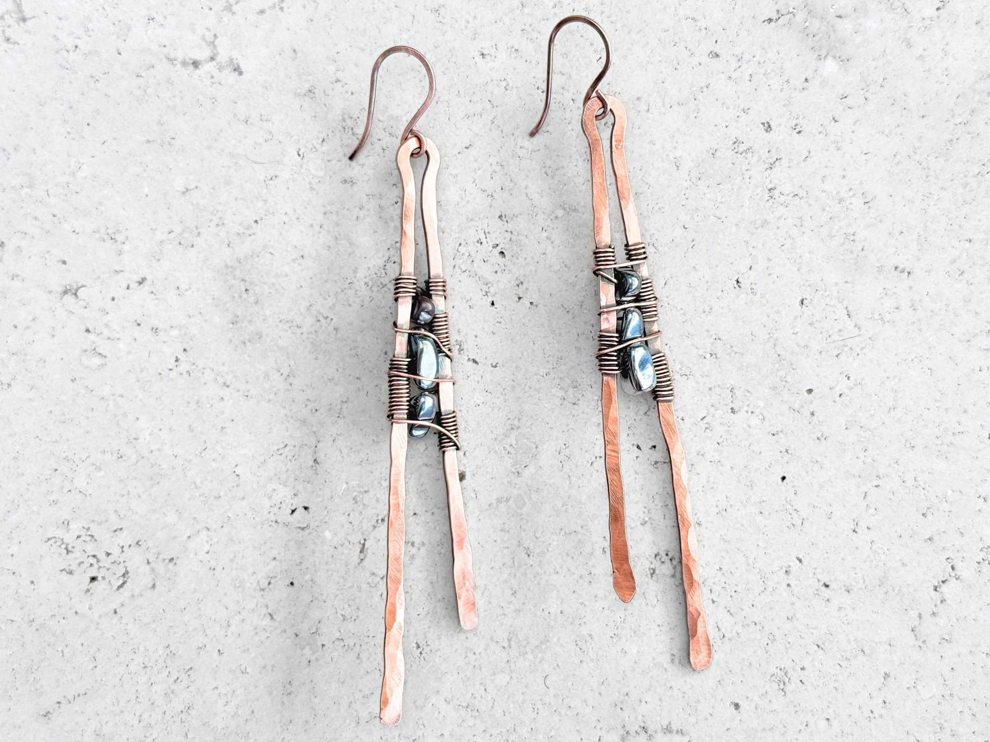 Hematite Prong Earrings