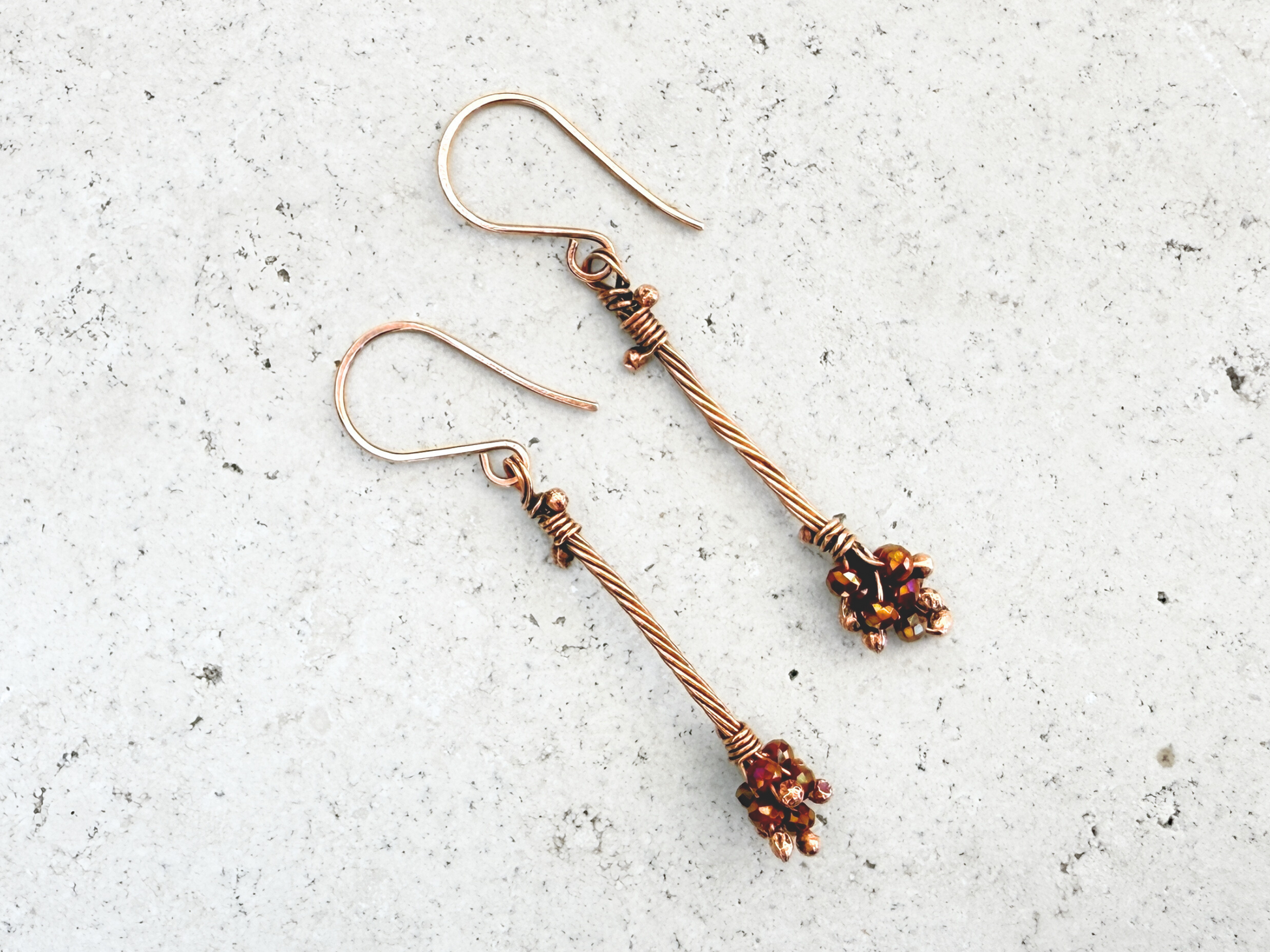 Red Crystal Berry Earrings