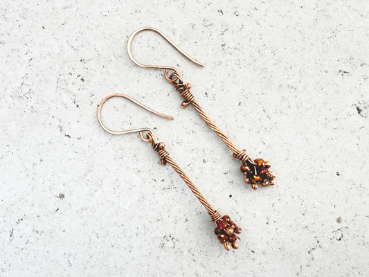 Red Crystal Berry Earrings