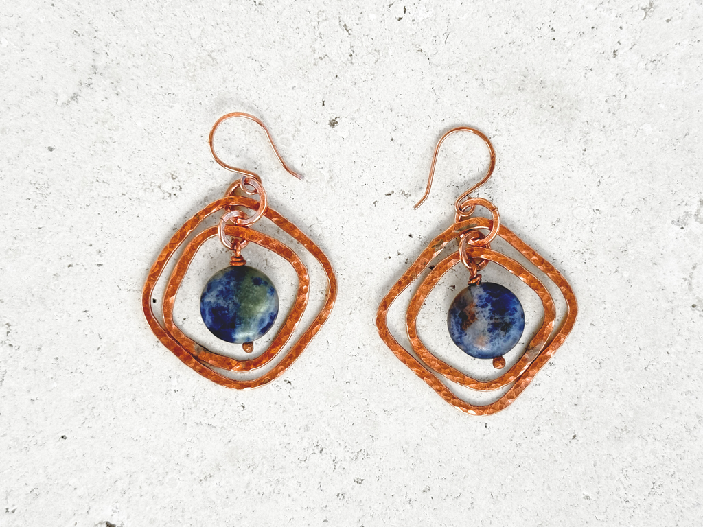 Nancy Cube Pendant Earrings