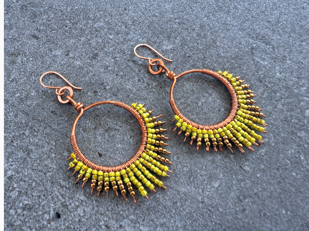 Chayote Beaded Earrings