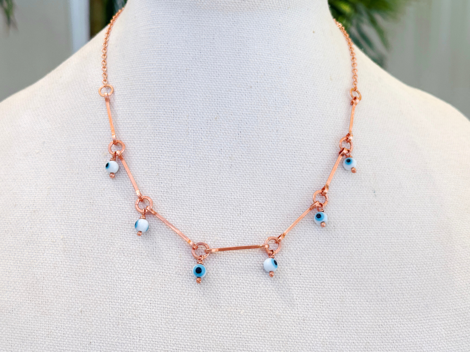 Evil Eye Drops Charm Necklace