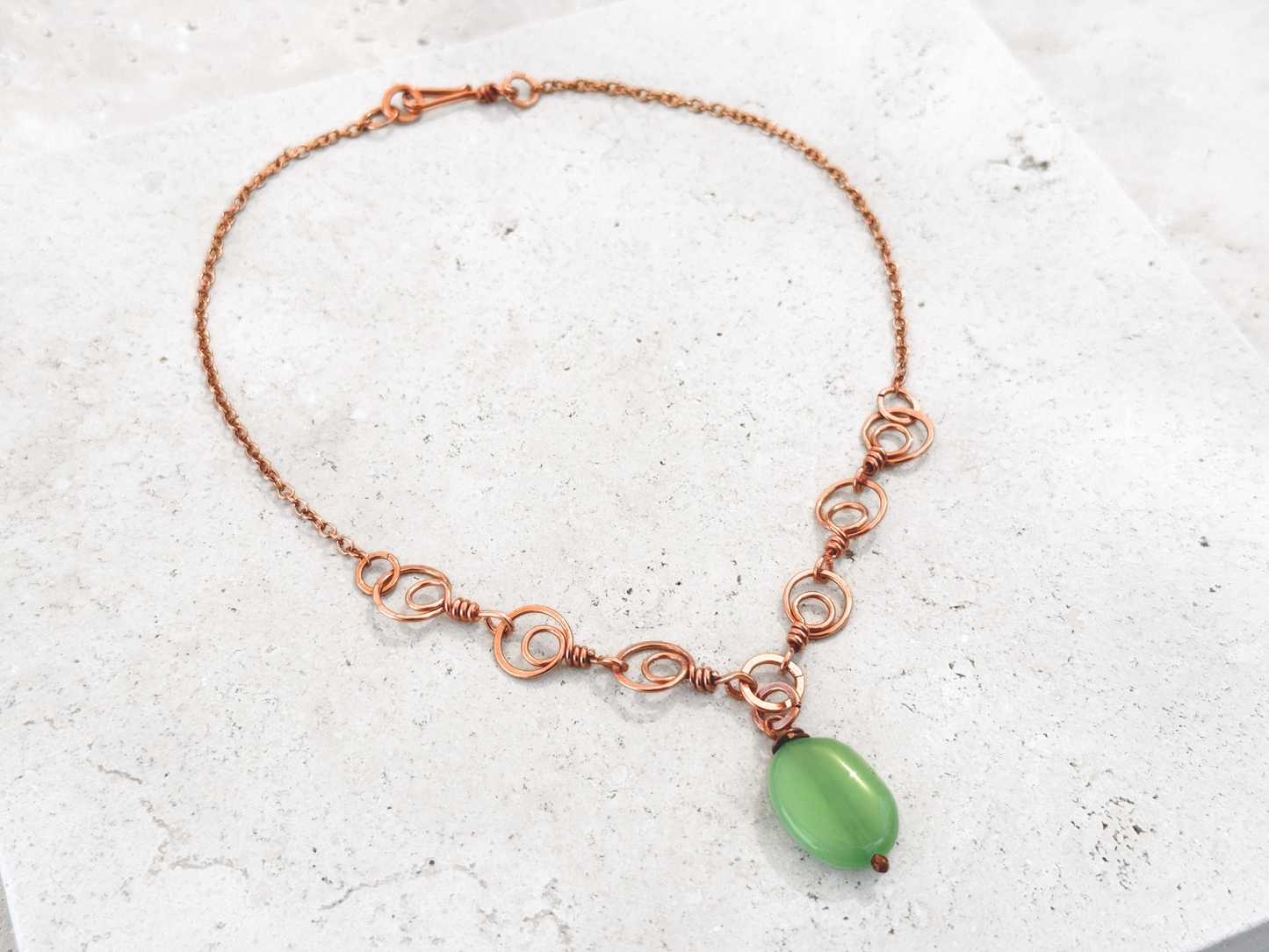 Mint Drop Pendant Necklace