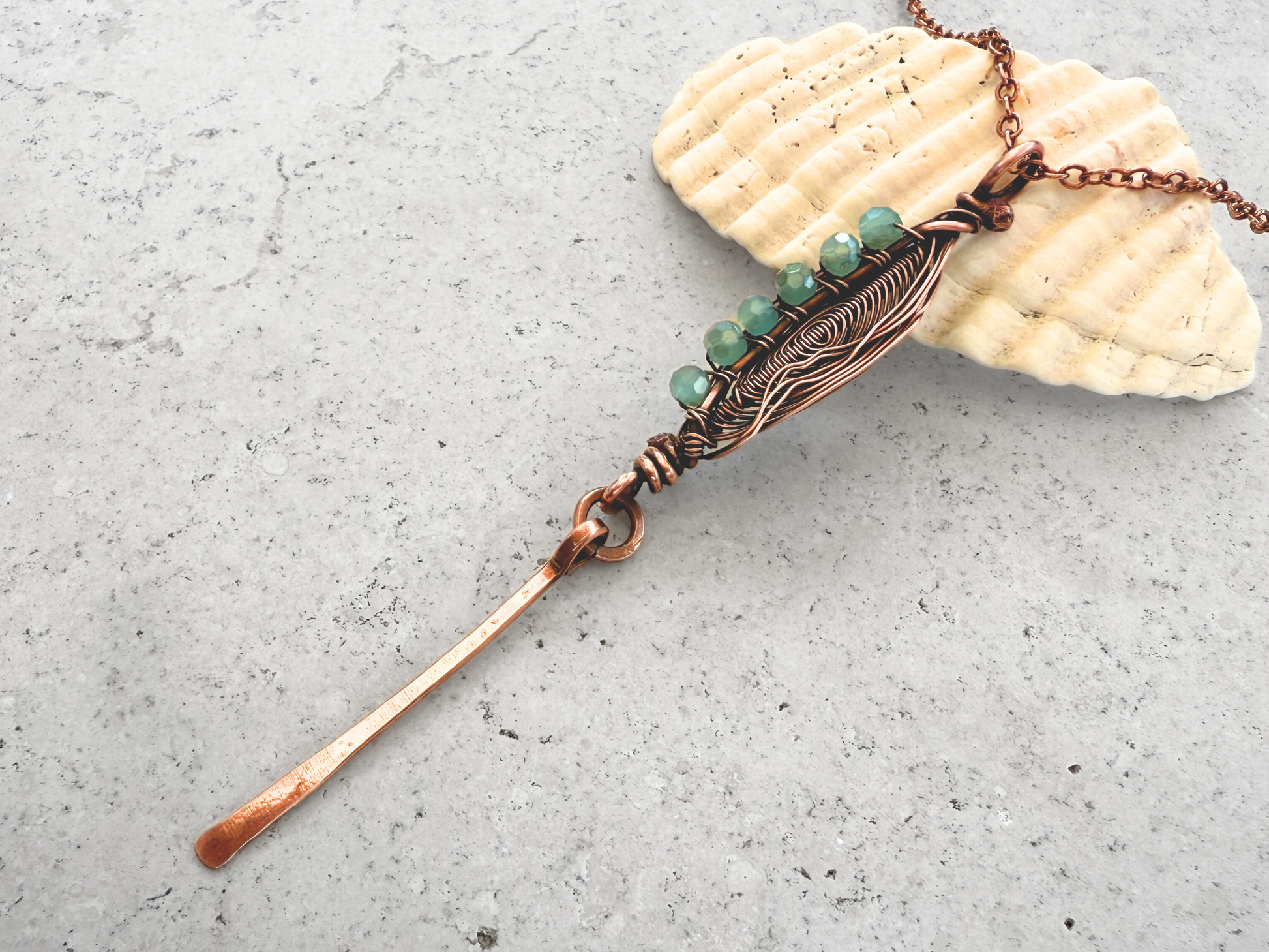 Jay Leaf Pendant Necklace