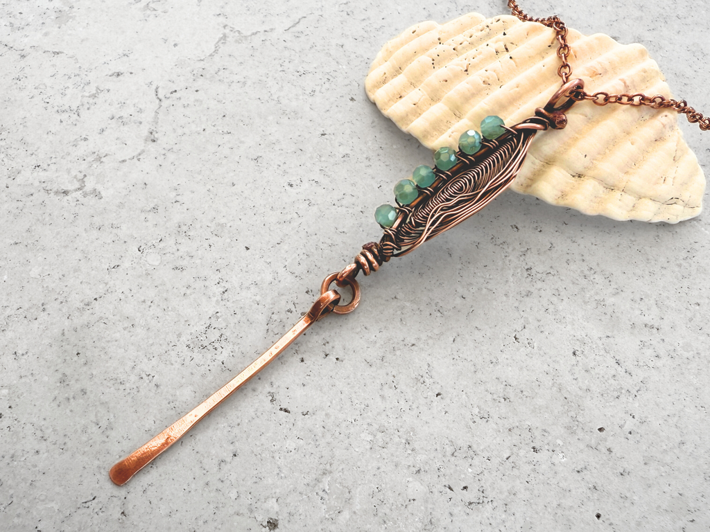 Jay Leaf Pendant Necklace