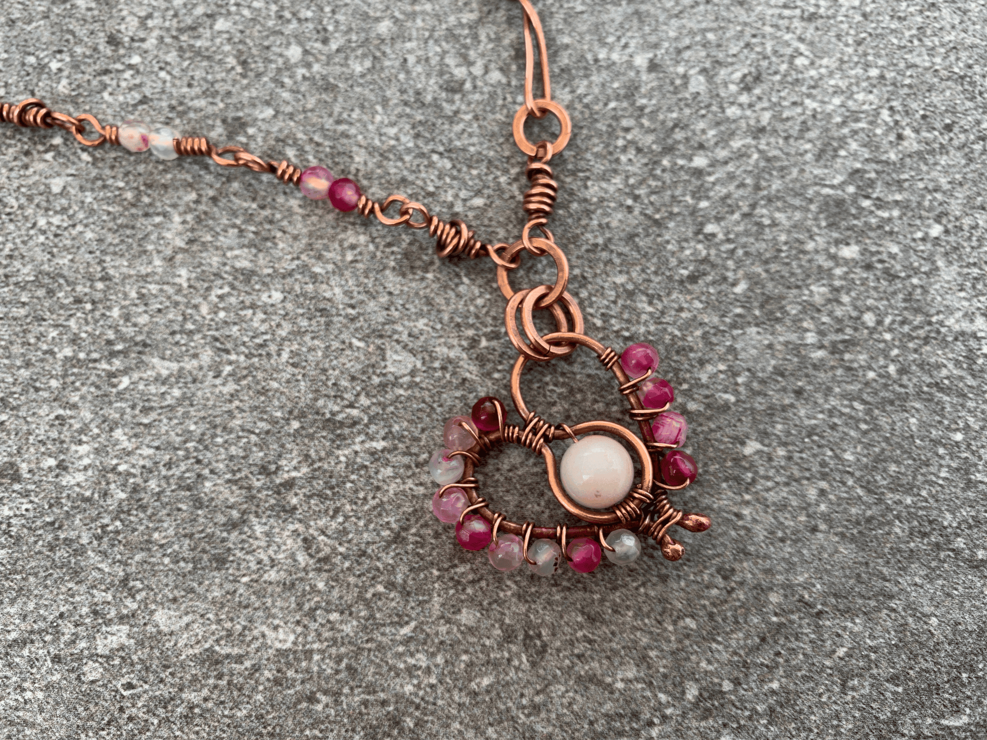 Eros Pink Pendant Necklace