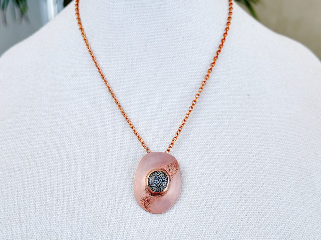 Fossilized Coral Pendant Necklace