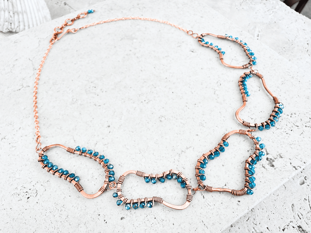 Blue Crystal Diatom Necklace