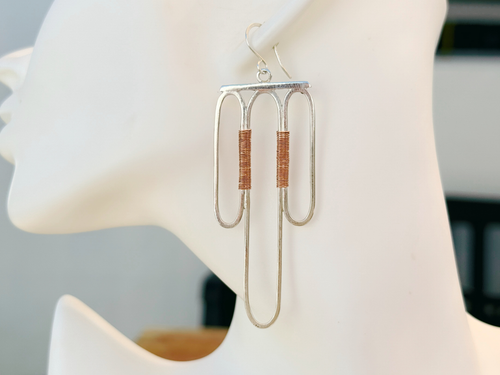Silver Deco Dangles