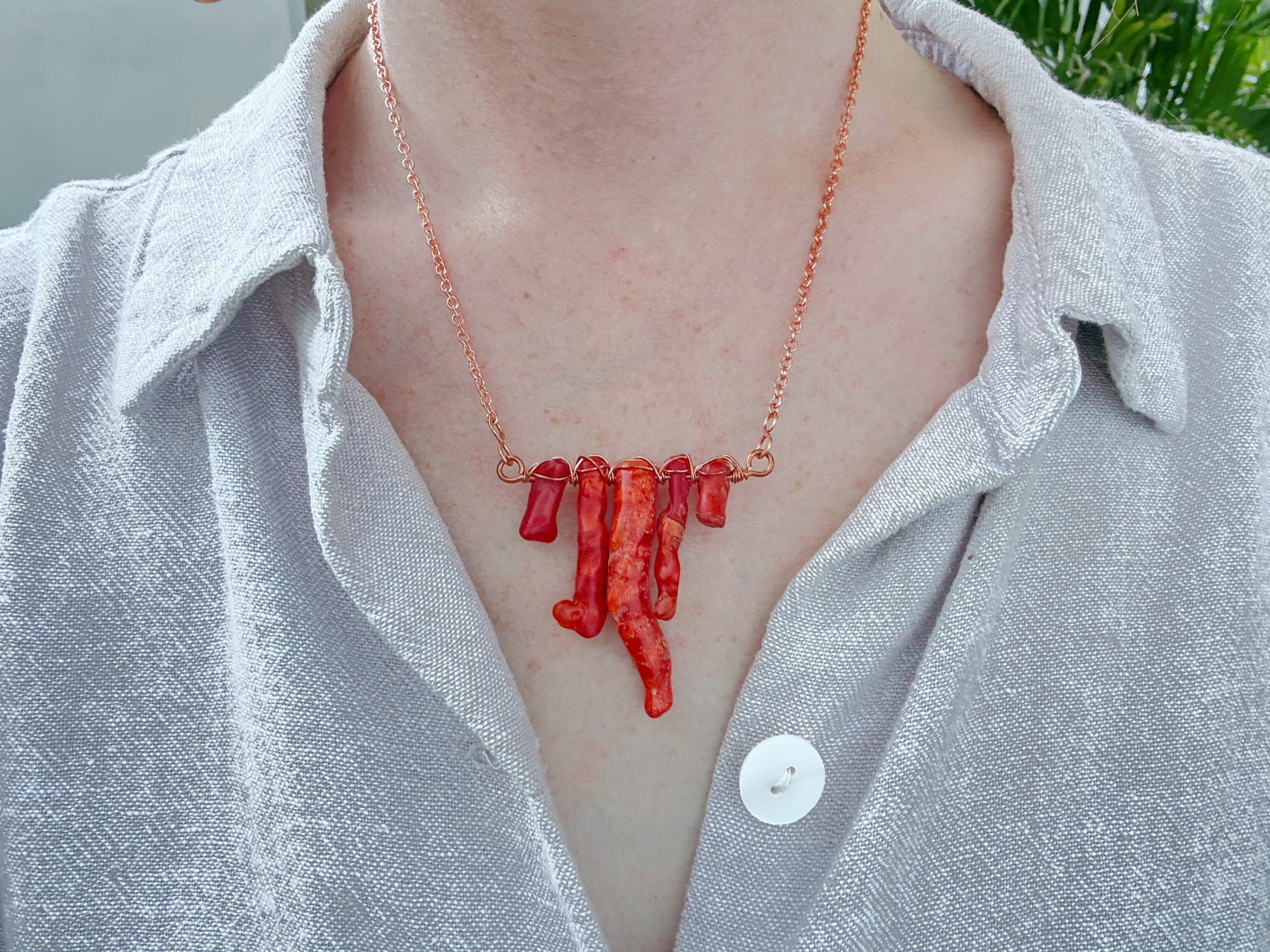 Coral Bar Necklace