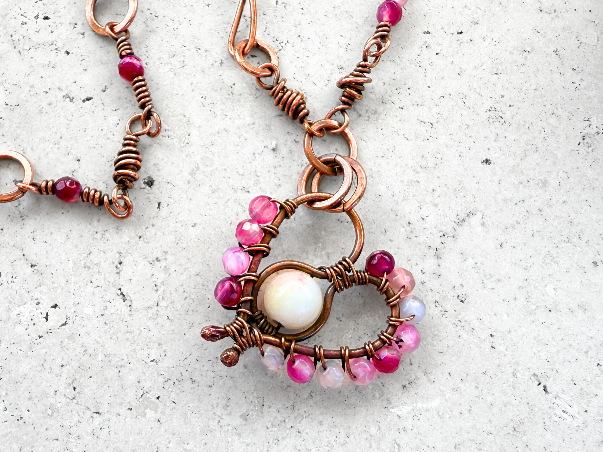 Eros Pink Pendant Necklace