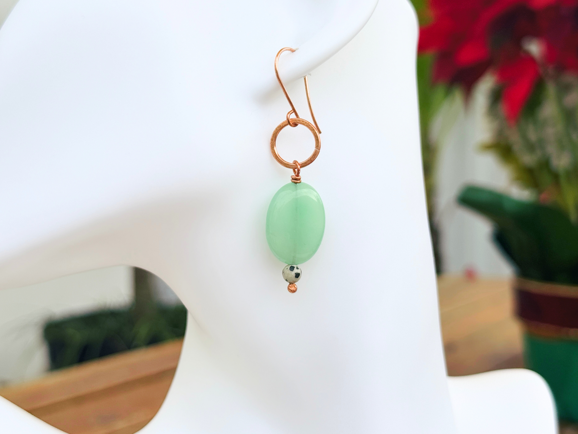 Mint Drop Earrings