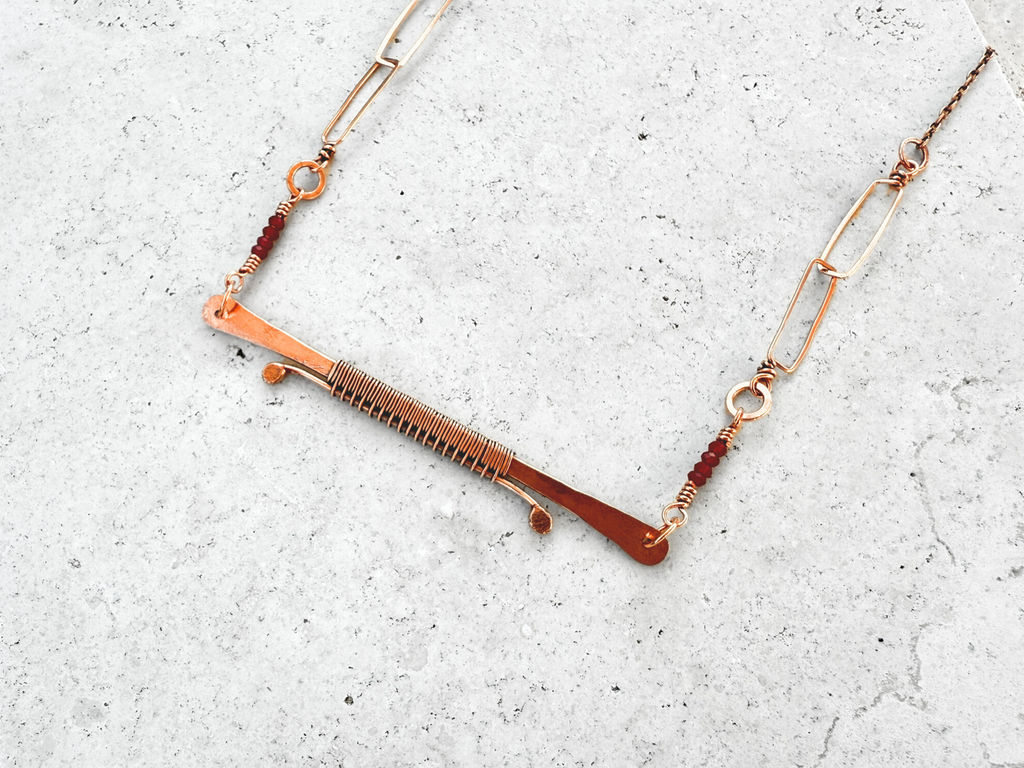 Cherry Bar Pendant Necklace