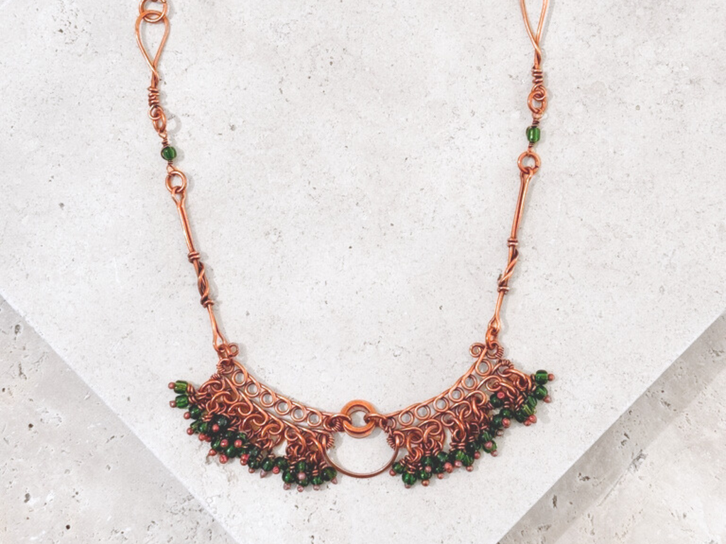 Mangrove Crescent Fringe Necklace