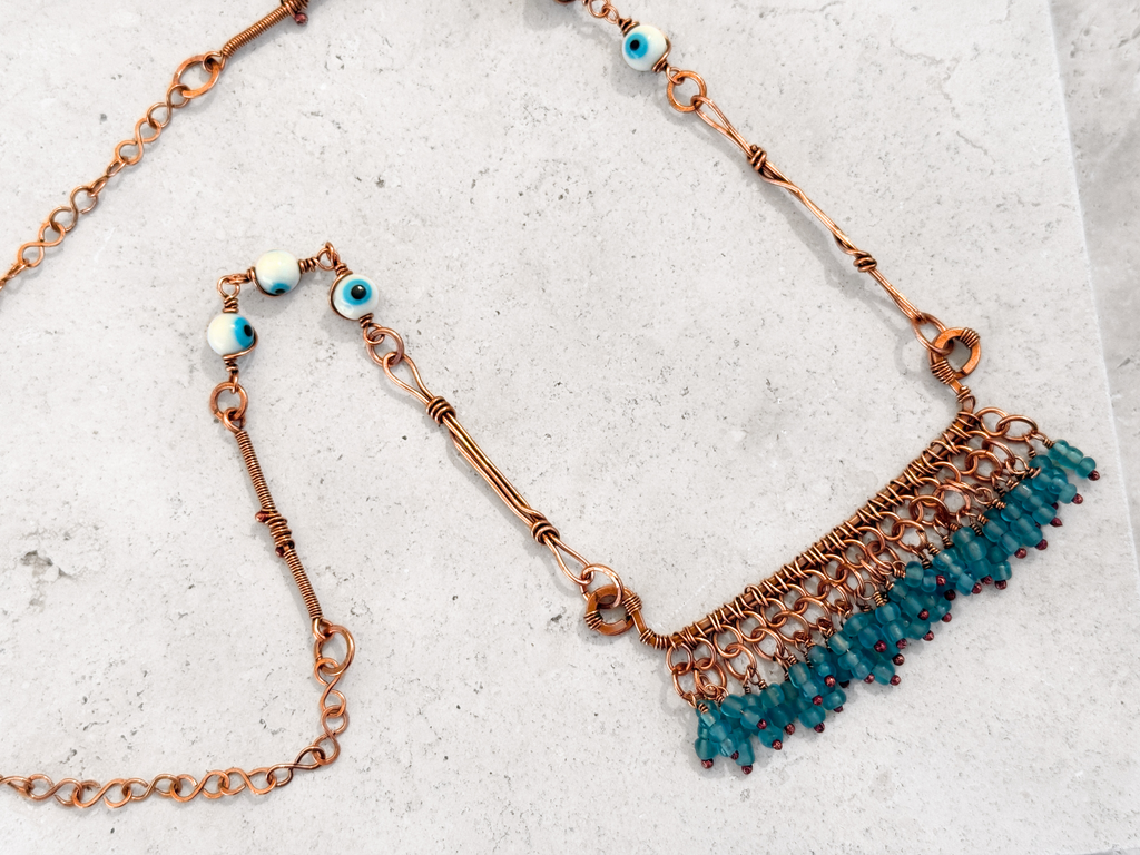 Evil Eye Fringe Necklace