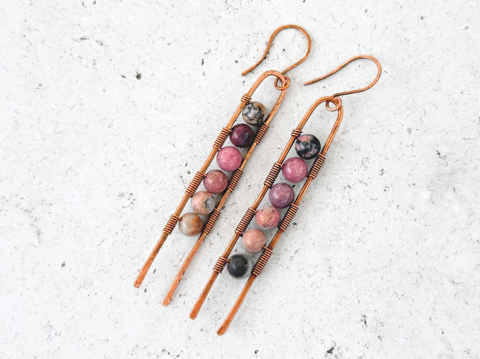 Pink Ombre Prong Dangles