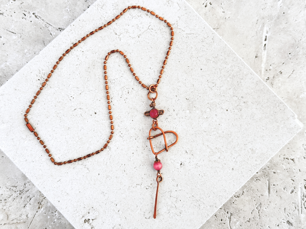 Hanging Heart Pendant Necklace