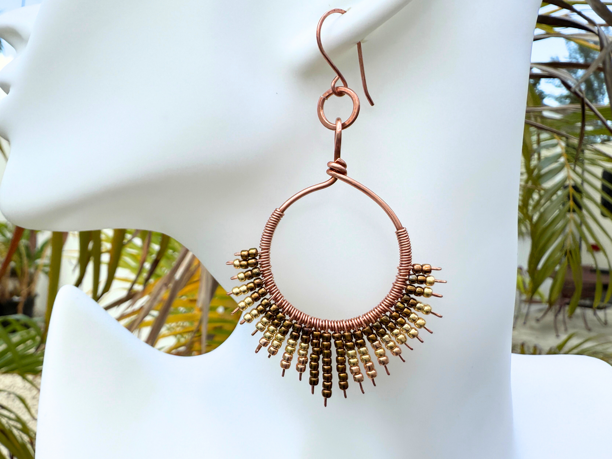 Gold Dust Beaded Earrings