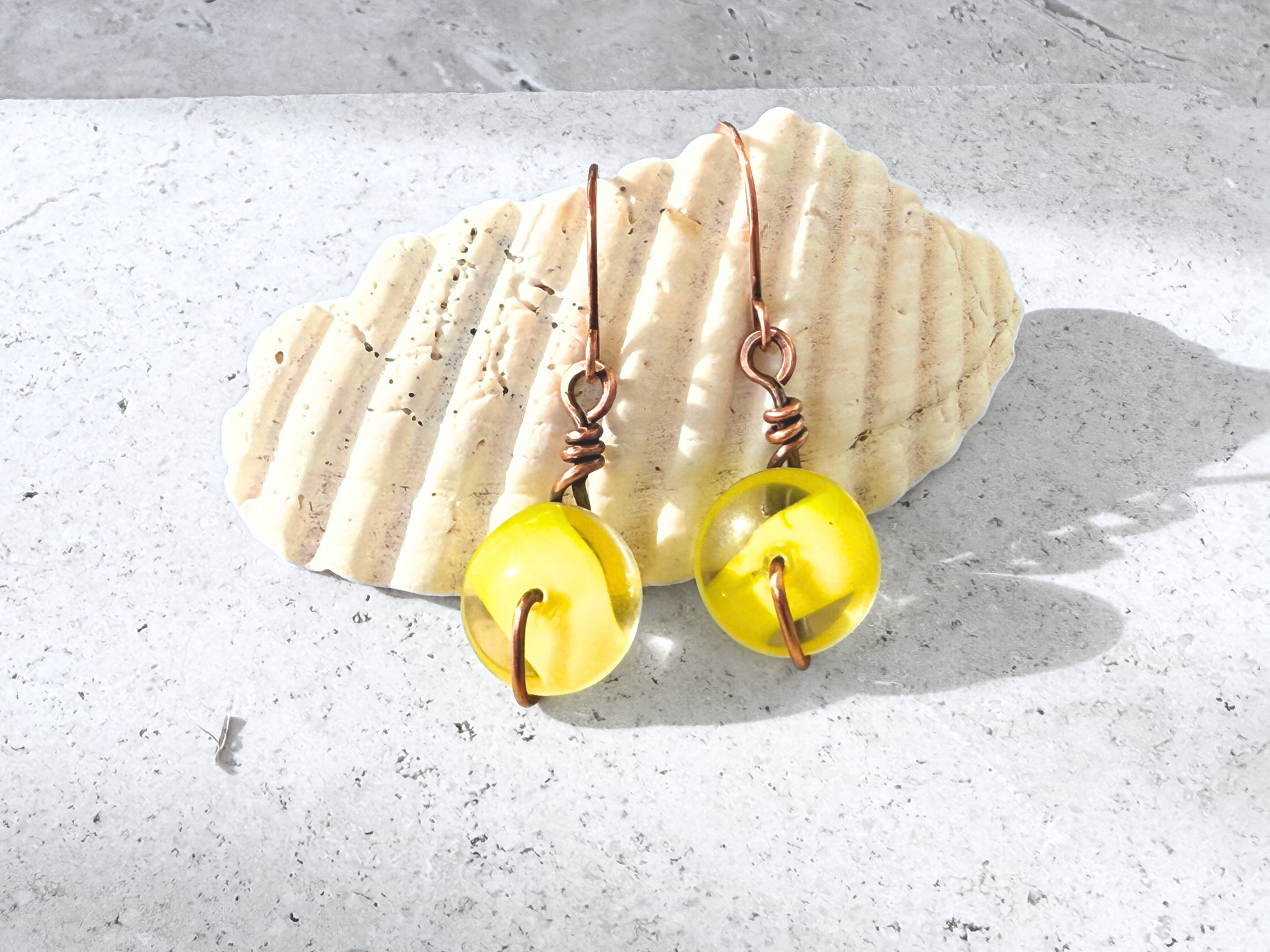 Sunshine Marble Earrings