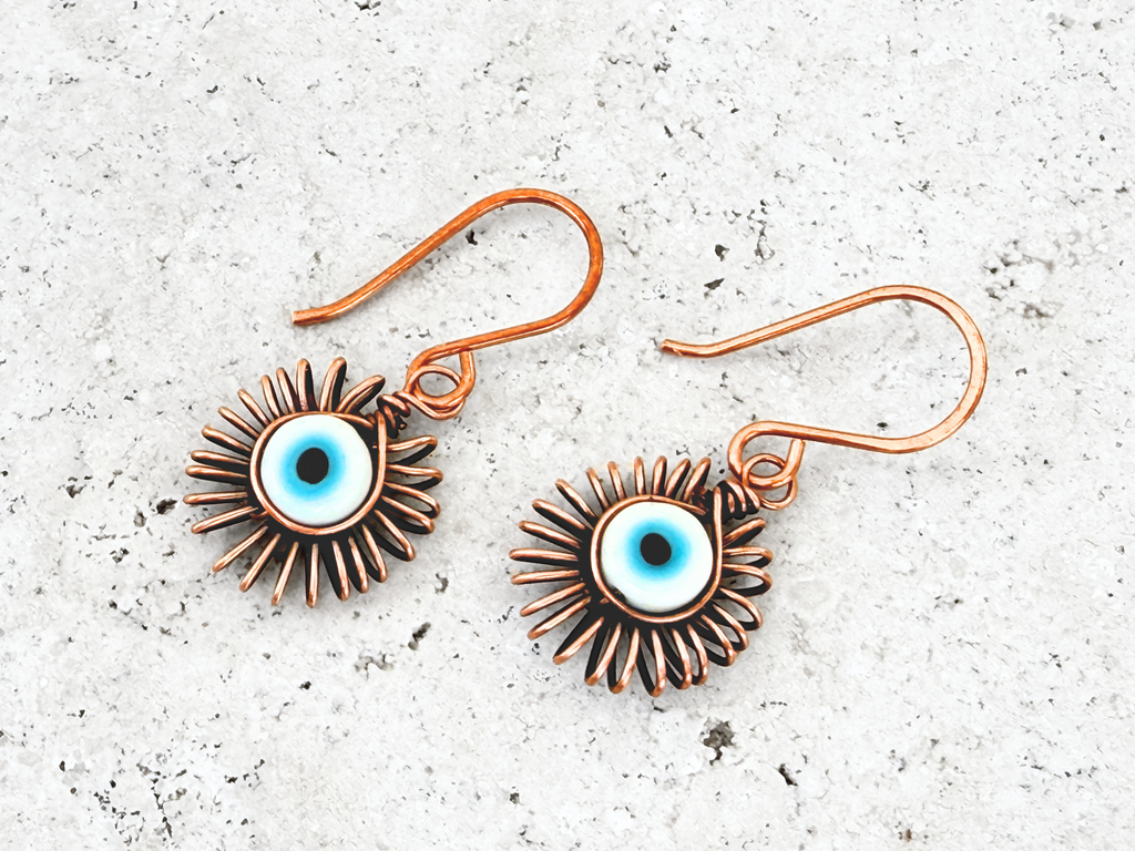 Evil Eye Dangle Earrings