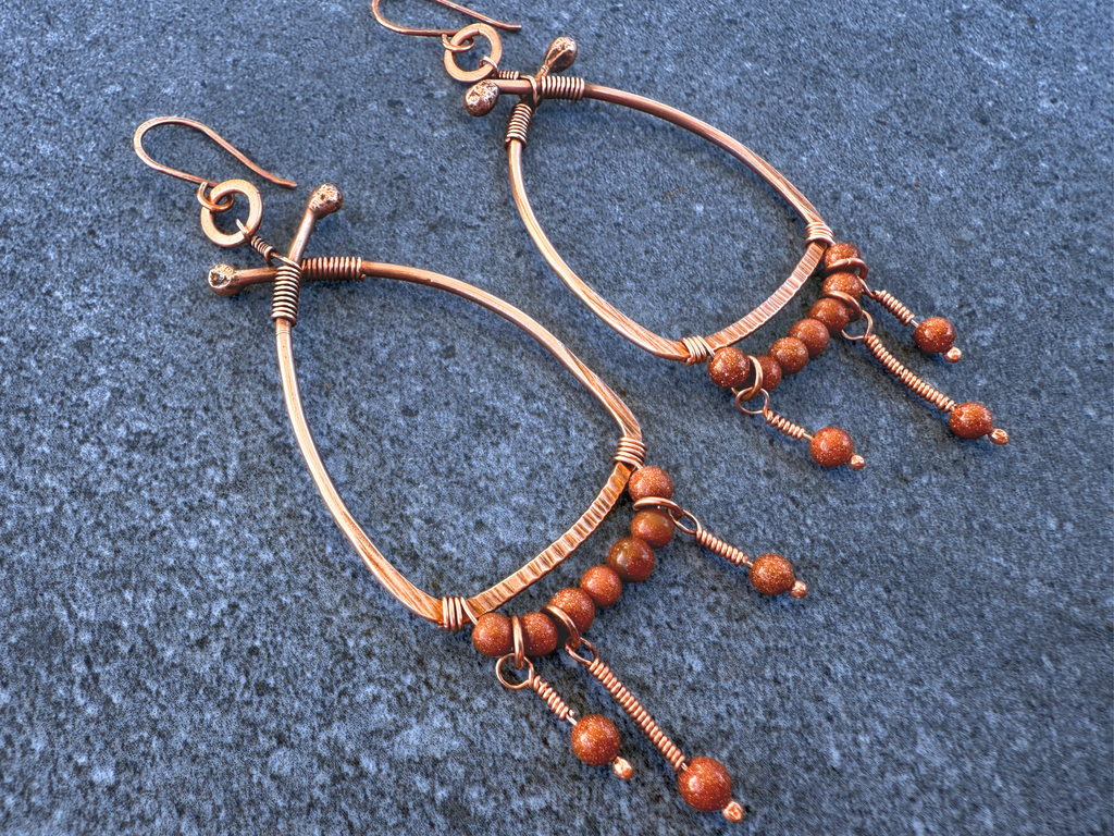 Goldstone Drop Earrings