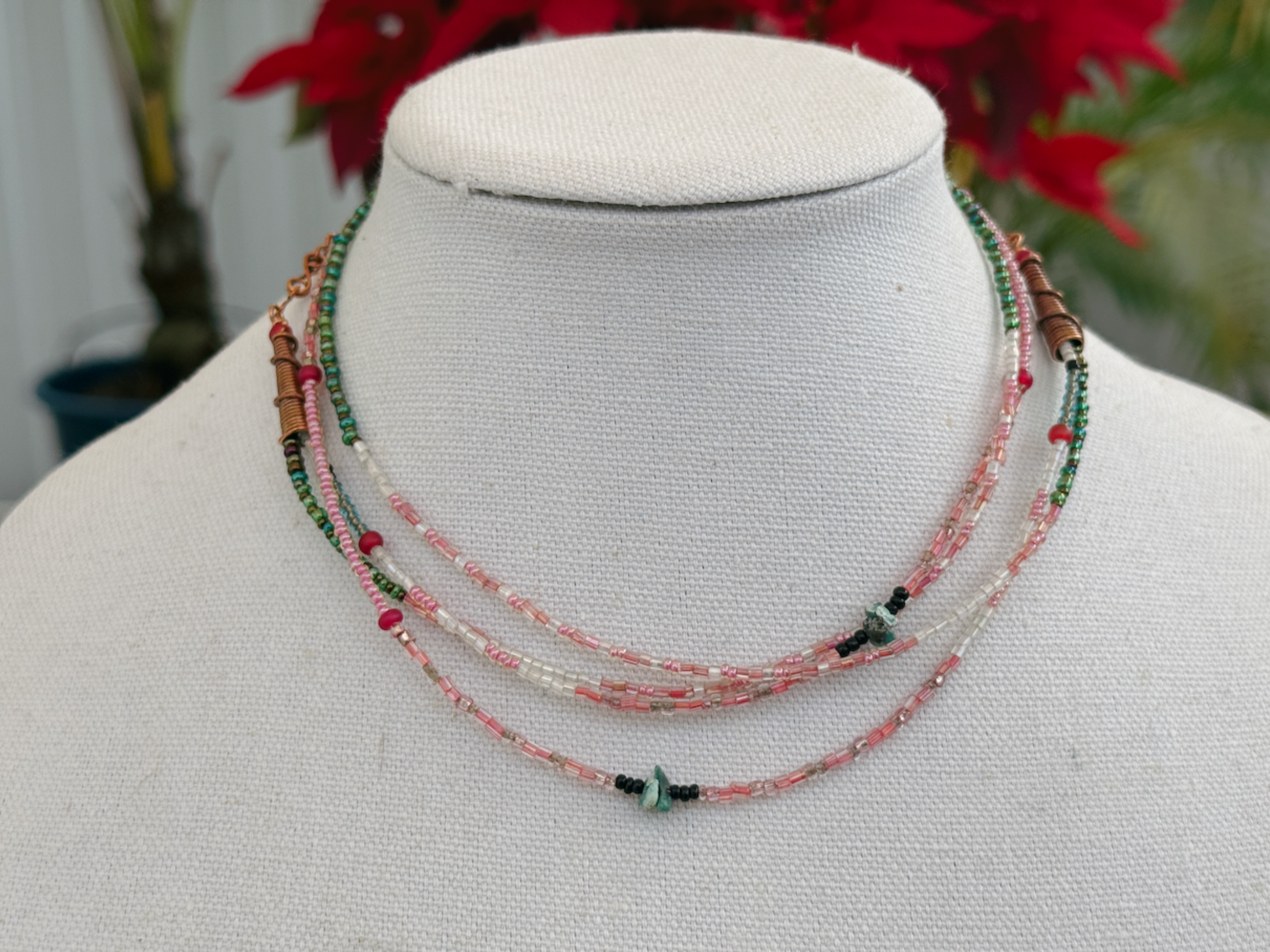 Flamingo Multi Strand Necklace