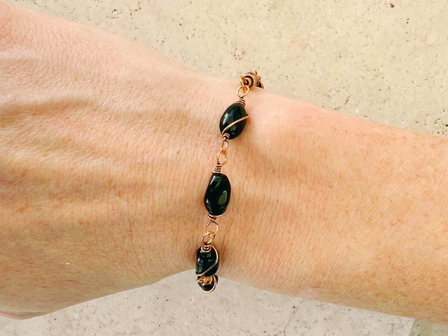 Asymmetrical Black Bracelet
