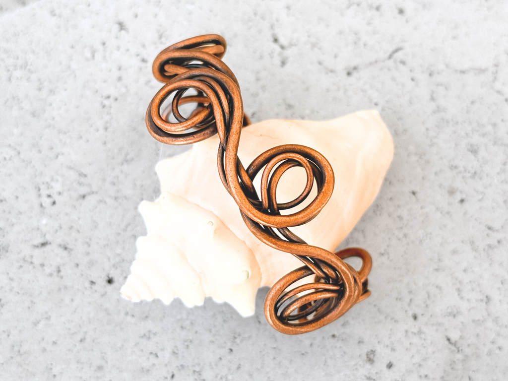 Wave Scroll Cuff Bracelet