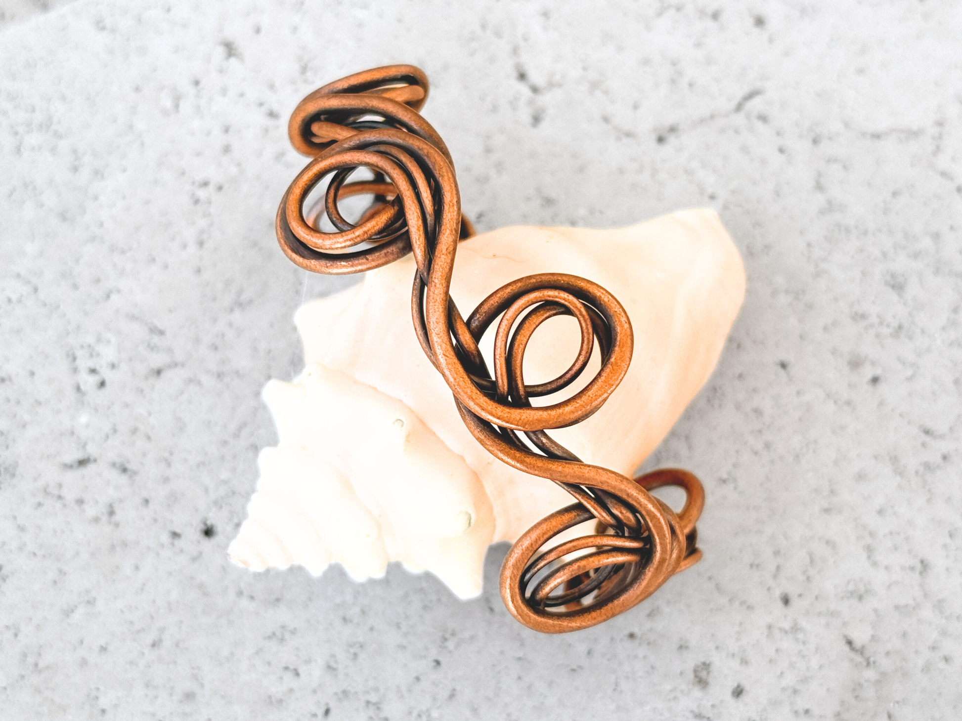 Wave Scroll Cuff Bracelet