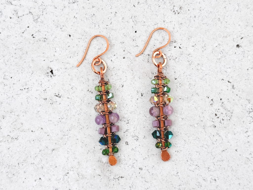 Lilac Macrame Earrings