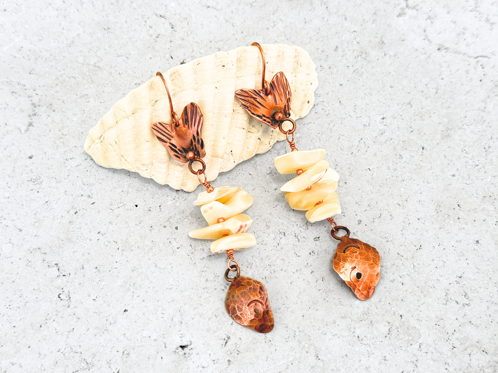 Abalone Fish Earrings