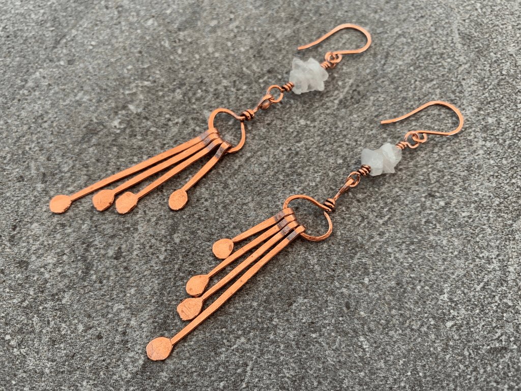 Rose Quartz Dangle Earrings