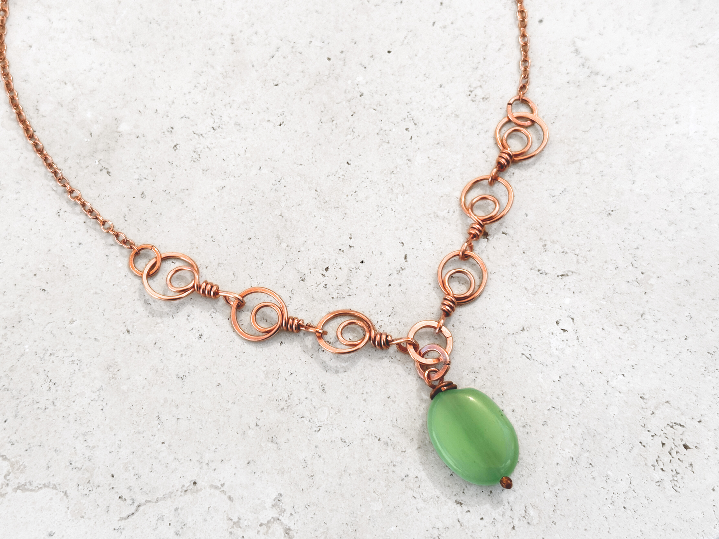Mint Drop Pendant Necklace