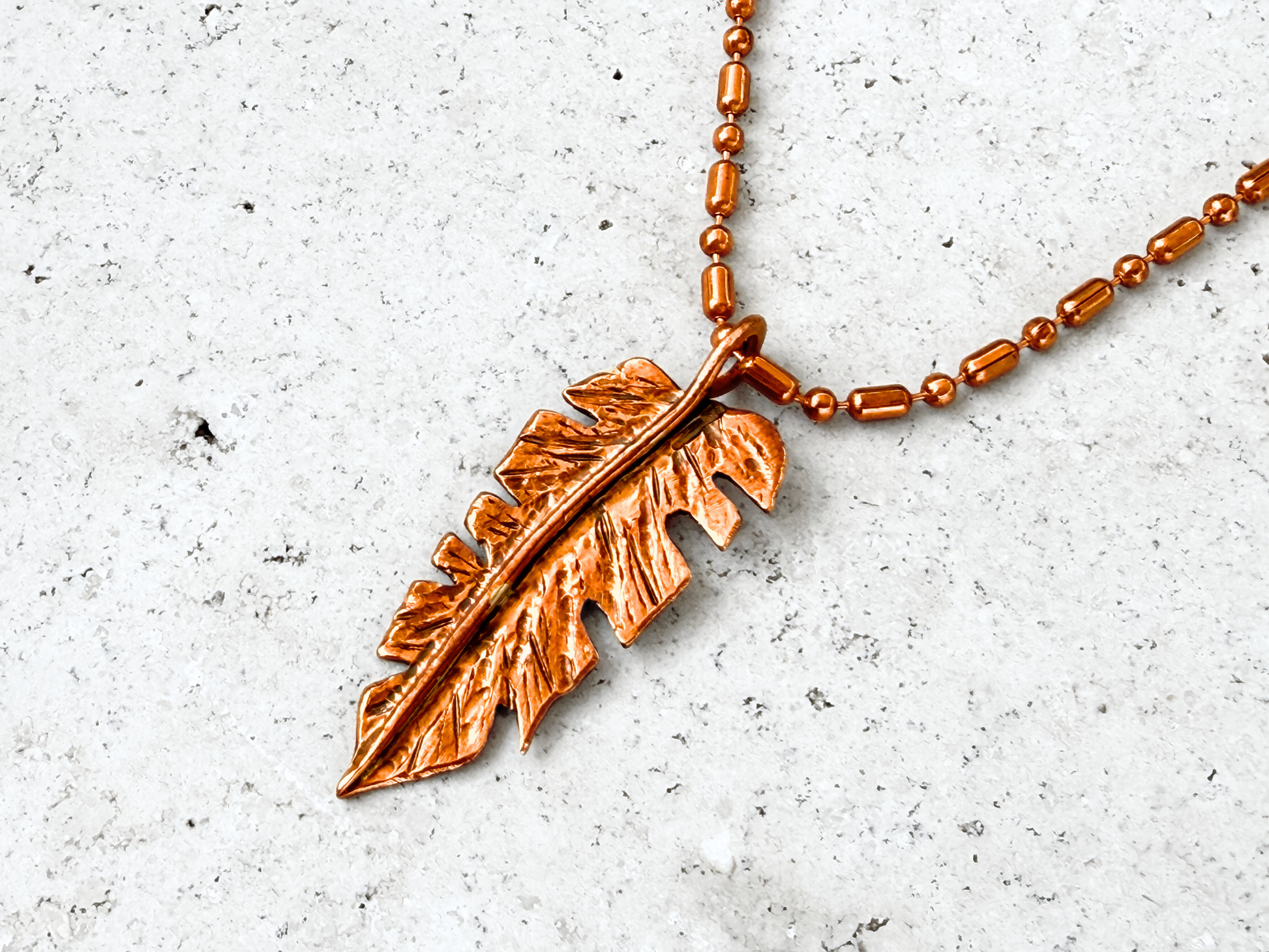 Banana Palm Pendant Necklace