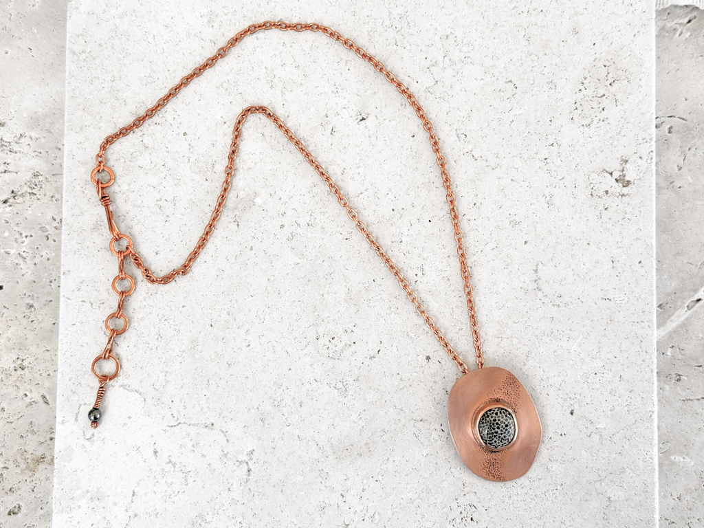 Fossilized Coral Pendant Necklace