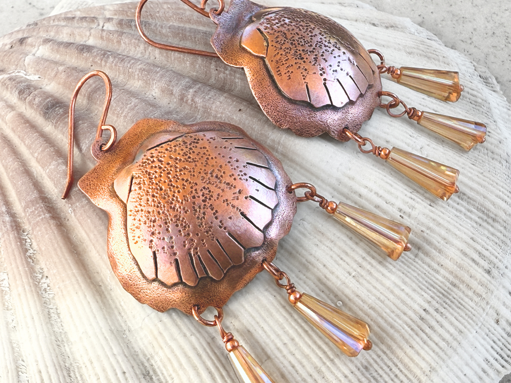 Clamshell Chandelier Earrings