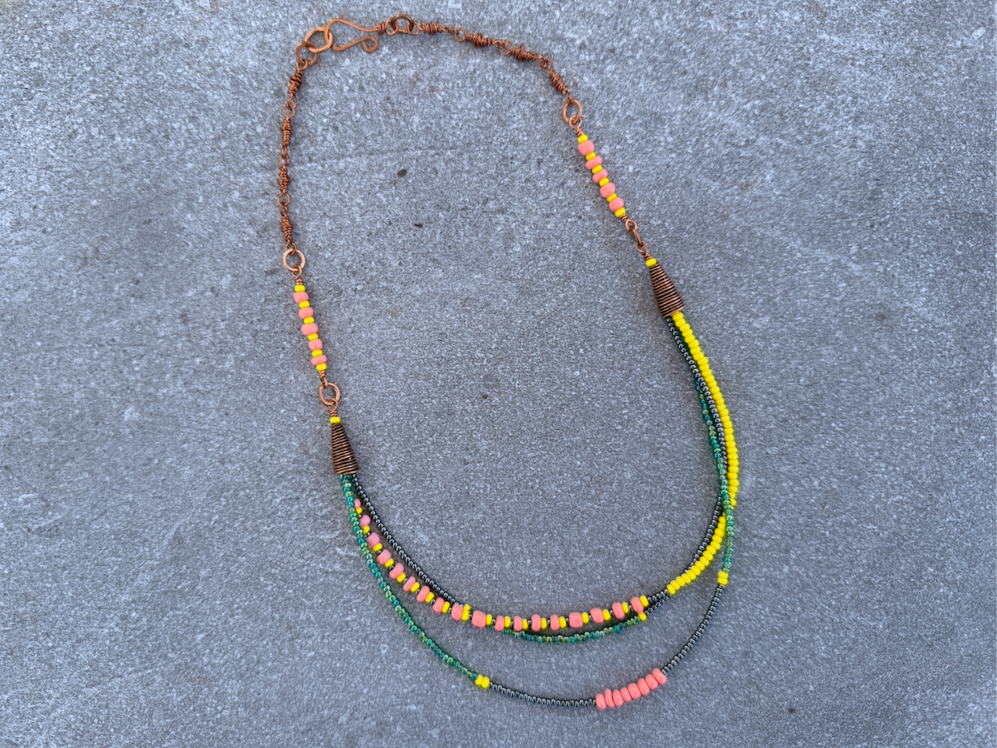 Parrot Multi Strand Beaded Necklace
